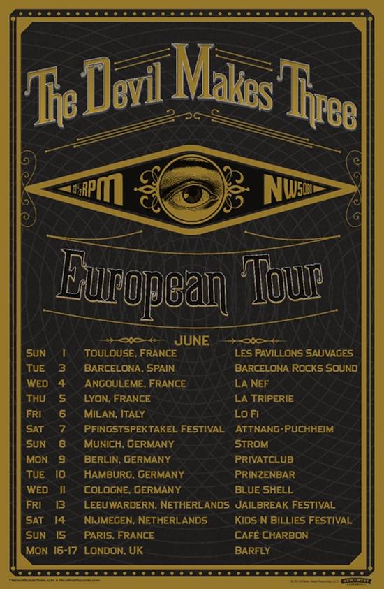 The Devil Makes Three in Leeuwarden and Nijmegen THIS weekend!